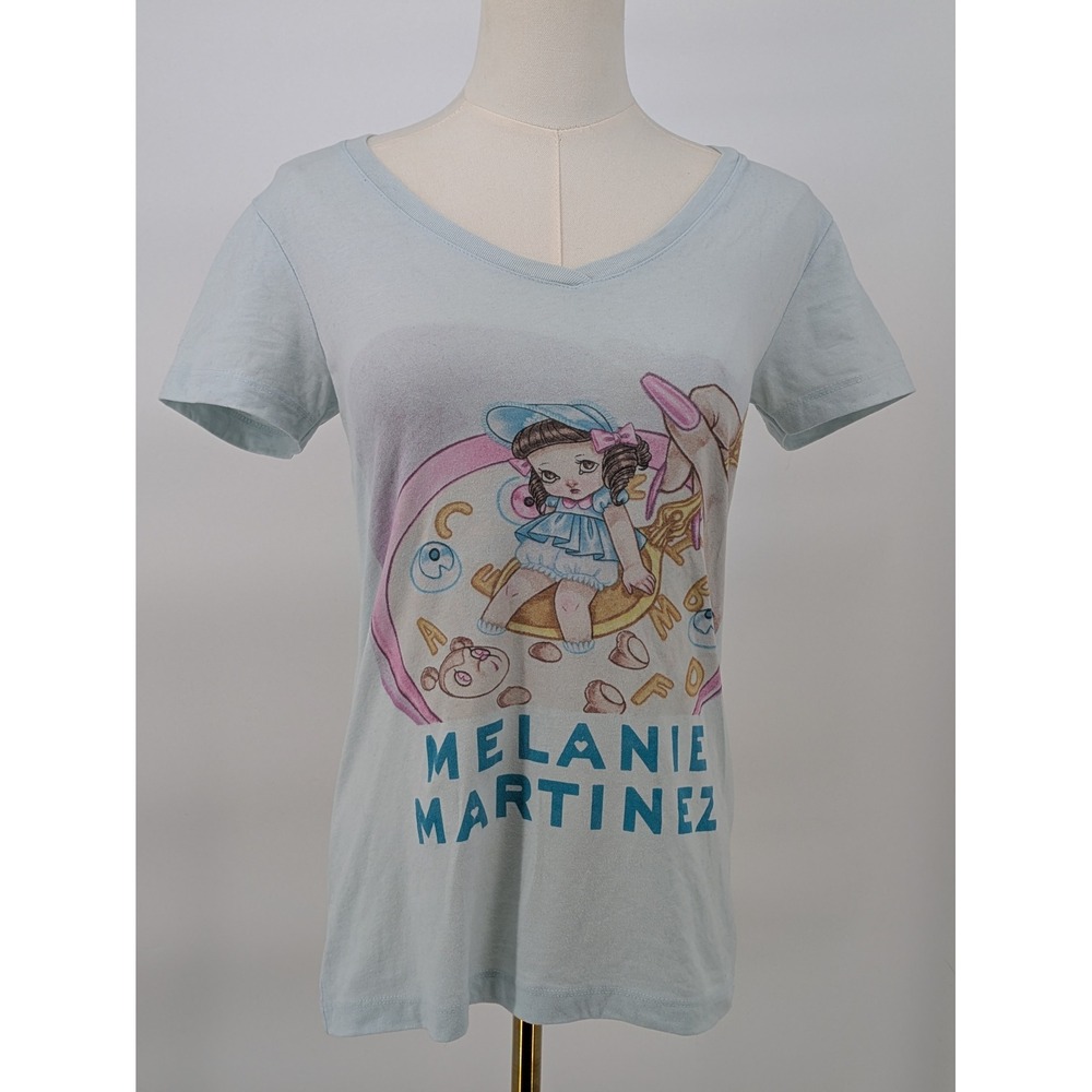 Hot Topic Melanie‎ Martinez Shirt Women Medium Blue Cry Baby Graphic Cereal Bowl